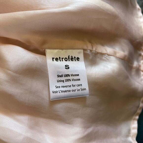 Retrofete Gabrielle Robe Dress Pastel Pink Stripes - Picture 10 of 12